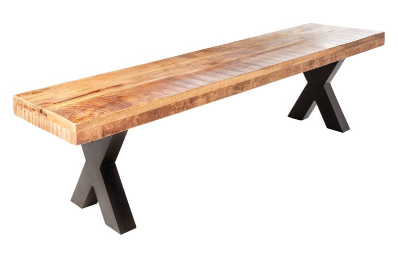 Ławka IRON CRAFT 160 cm – drewno mango naturalne 42339