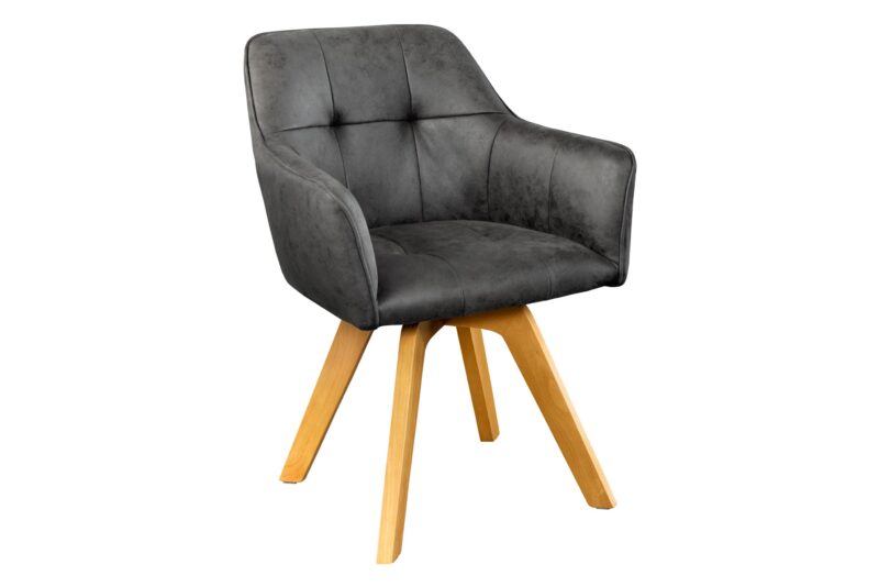 Krzesło obrotowe LOFT 180° – mikrofibra antique grey 42388