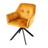Krzesło obrotowe LOFT 180° – welur mustard yellow 42392