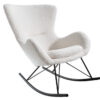 Fotel bujany SCANDINAVIA SWING – tkanina bouclé white 43139