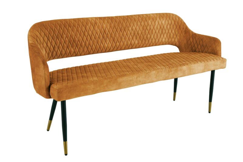 Ławka PARIS 160 cm – welur mustard yellow 43681