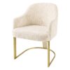Krzesło EXTRAVAGANCIA z podłokietnikami – tkanina chenille beige 45927