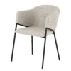 Krzesło NOBLESSE z podłokietnikami – welur beige 47578