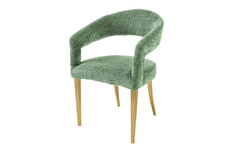 Krzesło BOUTIQUE z podłokietnikami – tkanina strukturalna green 45924