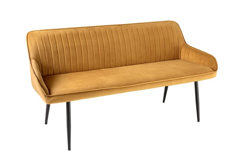 Ławka TURIN 160 cm – welur mustard yellow 43694