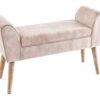 Ławka SCARLETT 90 cm – welur beige coffee 43279