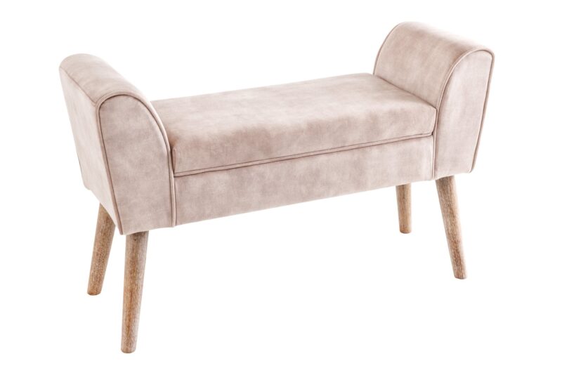 Ławka SCARLETT 90 cm – welur beige coffee 43279