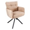 Fotel obrotowy BIG GEORGE z podłokietnikami –welur champagne beige 43850