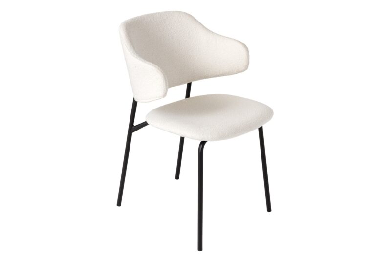 Krzesło TRACY ALPINE – tkanina bouclé white 43147