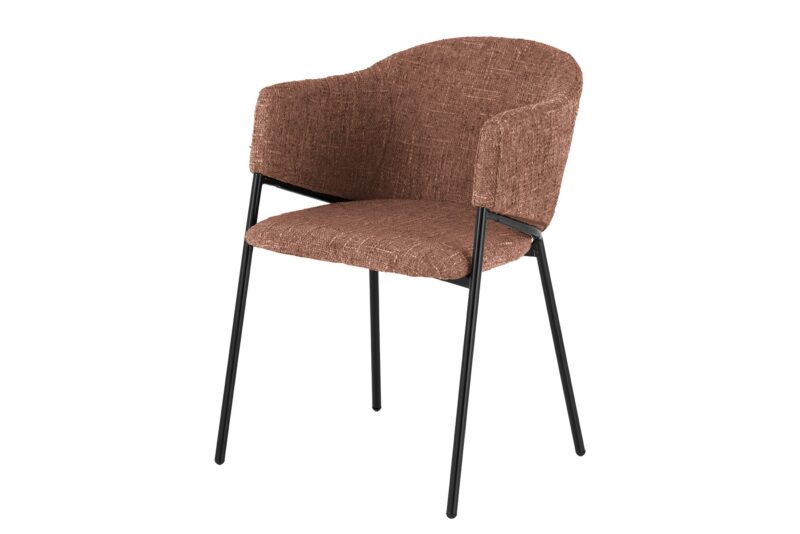 Krzesło NOBLESSE z podłokietnikami – welur brown 47579