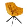 Krzesło obrotowe PAPILLON 180° – welur mustard yellow 43197