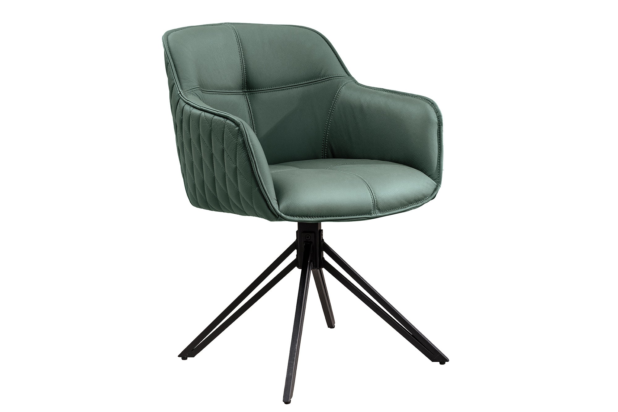 Krzesło obrotowe EUPHORIA 180° z podłokietnikami – skóra green 45863 Krzesło obrotowe EUPHORIA 180° z podłokietnikami – skóra green 45863