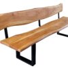 Ławka MAMMUT 200 cm z oparciem – drewno akacjowe honey finish 46154