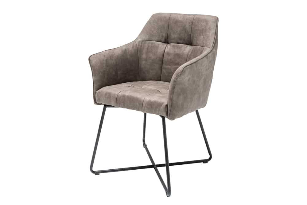 Krzesło LOFT z podłokietnikami – tkanina strukturalna vintage taupe 42475 Krzesło LOFT z podłokietnikami – tkanina strukturalna vintage taupe 42475