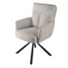 Krzesło obrotowe BIG GEORGE 360° – tkanina bouclé beige 42674
