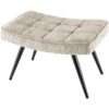 Stołek SCANDINAVIA 40 cm – tkanina bouclé champagne greige 44028