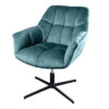Fotel obrotowy PAPILLON 360° – welur teal / petrol 47473