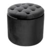 Stołek MODERN BAROCK STORAGE 50 cm – welur grey 44747