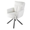 Krzesło obrotowe BIG GEORGE 360° – tkanina bouclé white 42420