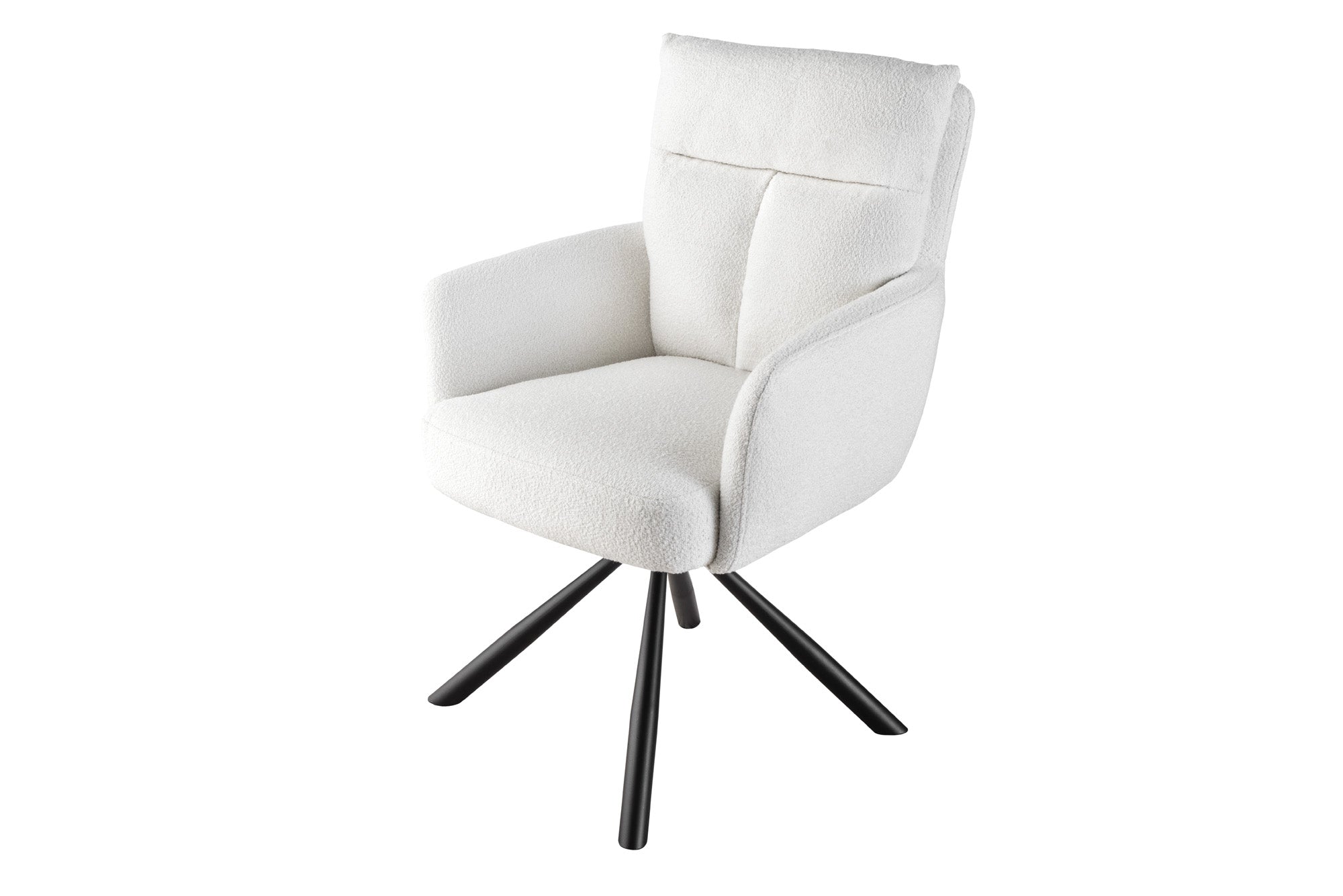 Krzesło obrotowe BIG GEORGE 360° – tkanina bouclé white 42420 Krzesło obrotowe BIG GEORGE 360° – tkanina bouclé white 42420