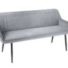Ławka TURIN 160 cm – welur silver grey 43692