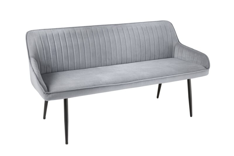 Ławka TURIN 160 cm – welur silver grey 43692