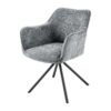 Krzesło obrotowe VERONA z podłokietnikami – tkanina strukturalna grey 44160