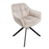 Krzesło obrotowe PAPILLON 180° – tkanina strukturalna champagne beige 43110