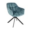 Krzesło obrotowe PAPILLON 180° – welur dark blue 43198