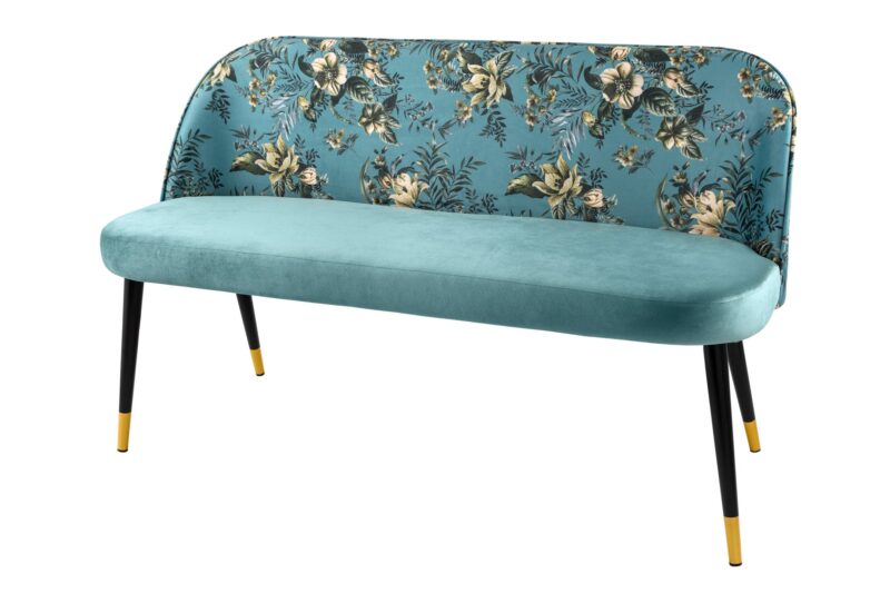 Ławka PRÊT-À-PORTER BOUTIQUE 130 cm – welur turquoise 41706