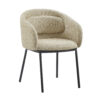 Krzesło FLORENZ z podłokietnikami – tkanina strukturalna beige brown 47792