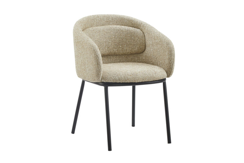 Krzesło FLORENZ z podłokietnikami – tkanina strukturalna beige brown 47792