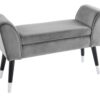 Ławka SCARLETT 90 cm – welur grey 43278