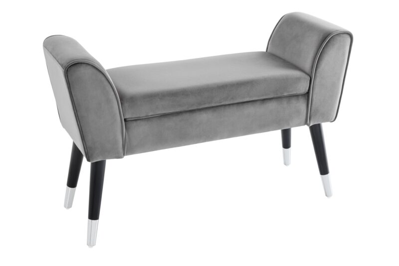 Ławka SCARLETT 90 cm – welur grey 43278