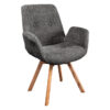 Krzesło obrotowe BALTIC 360° z podłokietnikami – bouclé dark grey 45165