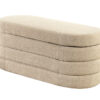 Ławka skrzynia VOQUE 115 cm – tkanina bouclé taupe 46684