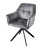 Krzesło obrotowe LOFT 180° z podłokietnikami – welur dark grey 42390