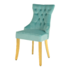 Krzesło CASTLE – welur blue, złote nogi, uchwyt comfort 45844