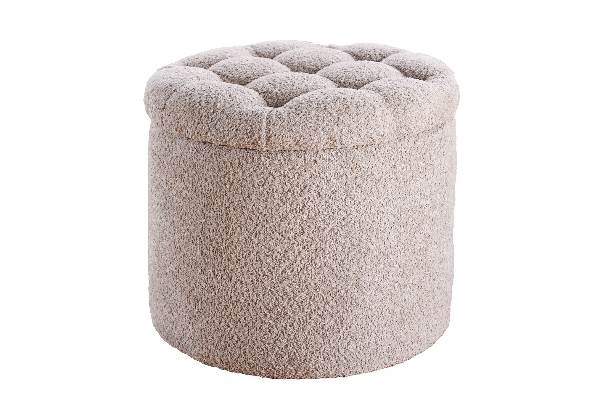 Stołek MODERN BAROCK STORAGE 50 cm – tkanina bouclé champagne 45066 Stołek MODERN BAROCK STORAGE 50 cm – tkanina bouclé champagne 45066