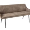 Ławka TURIN 160 cm – mikrofibra taupe 43693
