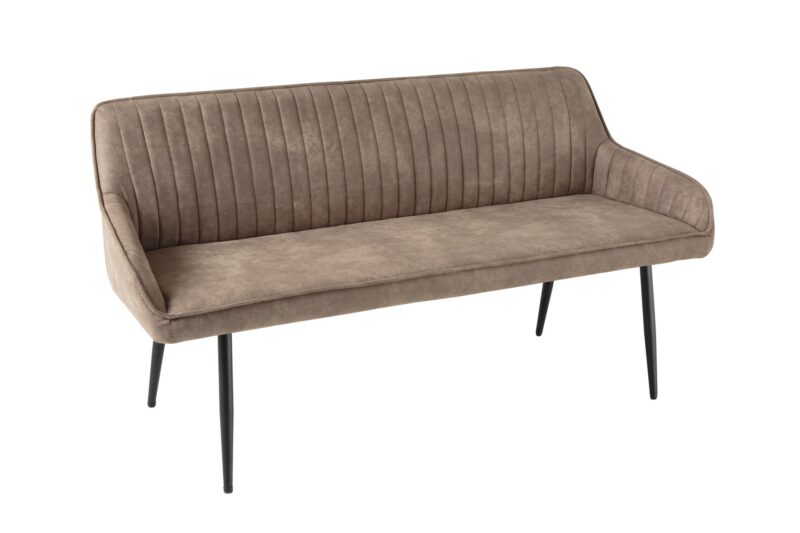 Ławka TURIN 160 cm – mikrofibra taupe 43693