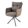Fotel obrotowy BIG GEORGE z podłokietnikami – mikrofibra taupe brown 44011