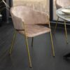 Krzesło NOBLESSE z podłokietnikami – welur champagne beige 47582