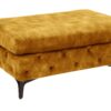 Stołek MODERN BAROCK 90 cm – welur mustard yellow, pikowanie Chesterfield 44395