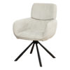 Krzesło obrotowe UNIQUE 180° – tkanina chenille champagne beige 46322