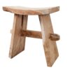 Stołek ZEN 40 cm – lite drewno tekowe naturalne 18672