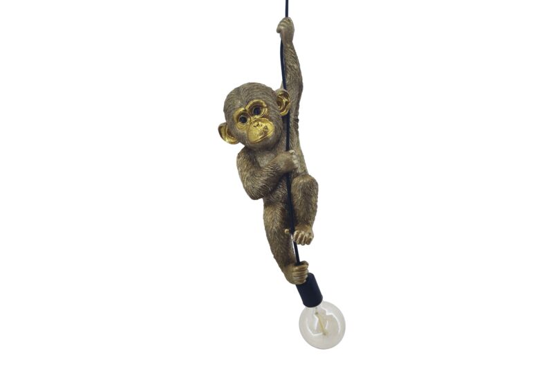 Lampa wisząca MONKEY 55 cm – ręcznie wykonana, złota 48008