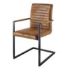 Krzesło wspornikowe LOFT z podłokietnikami – mikrofibra antique brown 37081