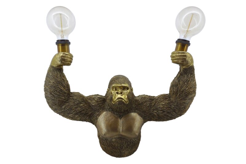 Kinkiet KING APE 50 cm – ręcznie wykonany, złoty 48031