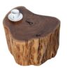 Stolik pomocniczy PURE 50 cm – pień z litego drewna akacjowego naturalnego 35899